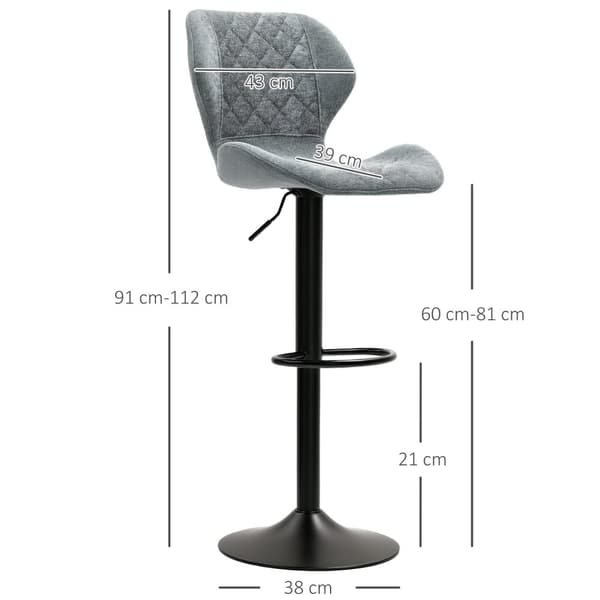 Rootz -sarja 2 baaria tuolia - keittiön jakkarat - Säädettävät korkeusvarastot - Suurin mukavuus - 48x51,5x91-112cm