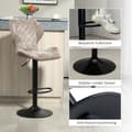 Miniatyrbillede 8 af 10: Rootz Sæt med 2 barstole - Køkken afføring - Højdejusterbar modstole - Ultimate Comfort - 48 cm x 51,5 cm x 91-112cm