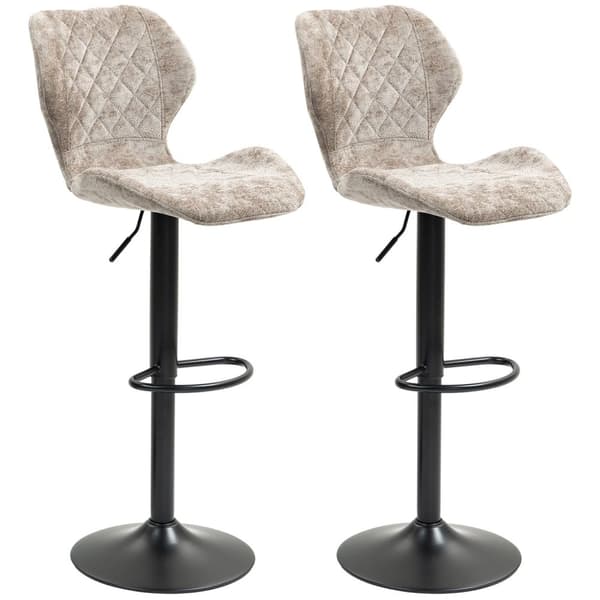 Rootz Sæt med 2 barstole - Køkken afføring - Højdejusterbar modstole - Ultimate Comfort - 48 cm x 51,5 cm x 91-112cm