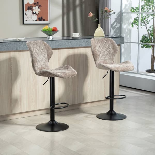 Rootz Sæt med 2 barstole - Køkken afføring - Højdejusterbar modstole - Ultimate Comfort - 48 cm x 51,5 cm x 91-112cm