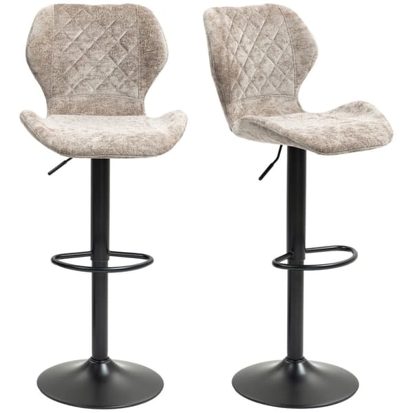 Rootz Sæt med 2 barstole - Køkken afføring - Højdejusterbar modstole - Ultimate Comfort - 48 cm x 51,5 cm x 91-112cm
