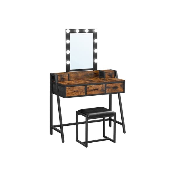 Sminkbord i industriell design med pall