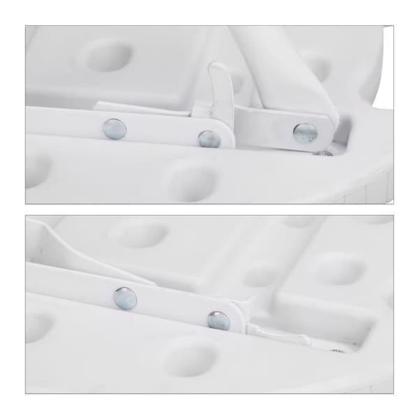 Relaxdays BASTIAN hopfällbar trädgårdspall Set om 2 utan ryggstöd Motståndskraftig Höjd 80 cm Barstol Plast Rottinglook -