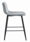 Miniatyrbild 3 av 6: MADAME MEUBLE | Set med 3 Barstolar POZZA | Ergonomisk Design | Silvergrå Sammet