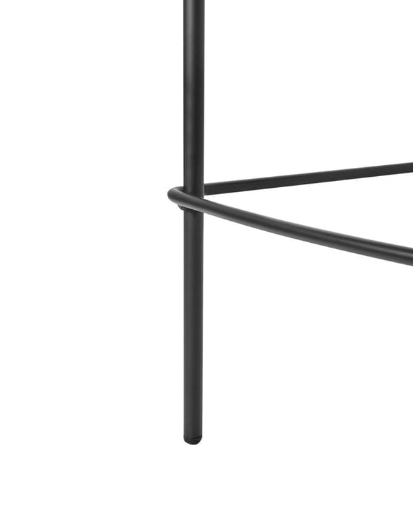 Sett med 2 Barstoler Taupe Imitert Lin Svart Jernramme Benkehøyde Sete Spisestuemøbler Moderne Design