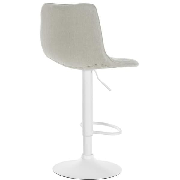 Lex Barpall i tyg Metall Base Justerbar höjd Svängbar - CLP - Kök - Creme - Beige