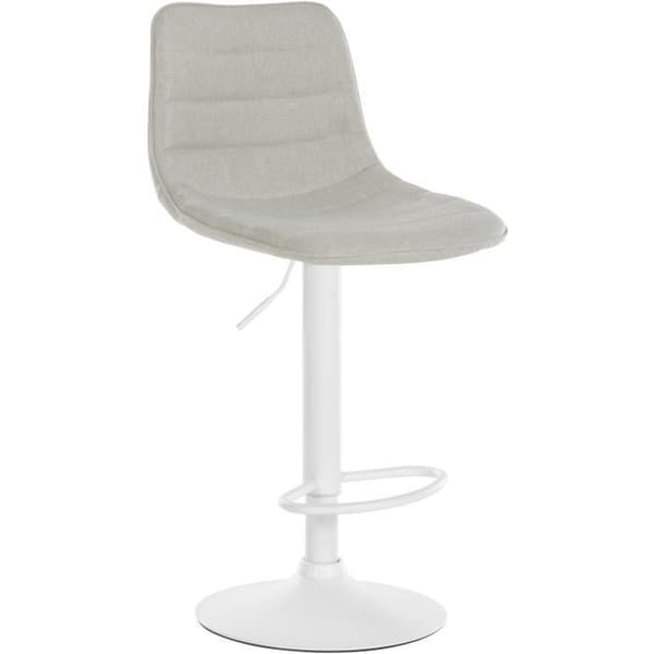 Lex Barpall i tyg Metall Base Justerbar höjd Svängbar - CLP - Kök - Creme - Beige