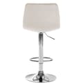 Miniatyrbild 4 av 4: Lex Velvet Barpall Metal Base Justerbar Höjdsvirvel, Cream-Chrome