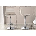 Miniatyrbild 2 av 4: Lex Velvet Barpall Metal Base Justerbar Höjdsvirvel, Cream-Chrome