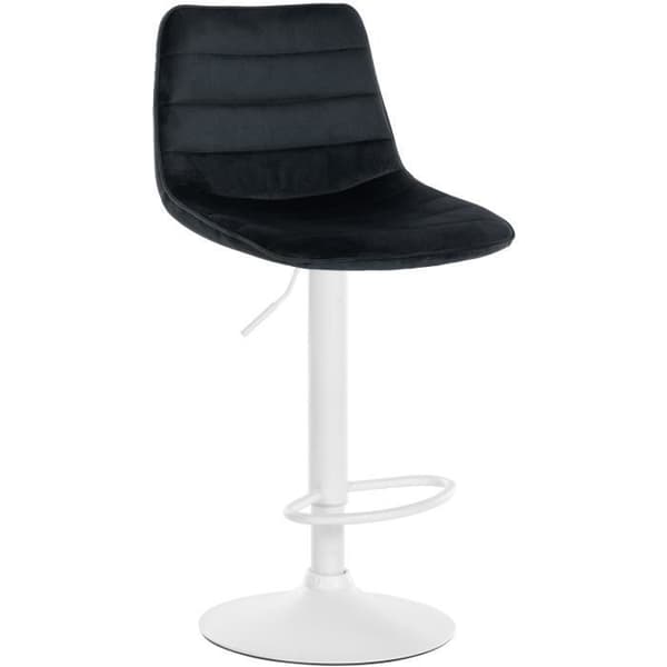 Lex Barpall i Velvet Metal Base Justerbar höjdled, Svart-Vit