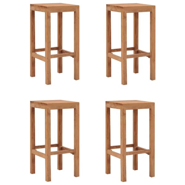 Barstolar 4 st massiv teak