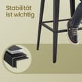 Miniatyrbild 4 av 6: Barstolar - uppsättning av 2 - med ryggstöd - esszwart - bläck -svart