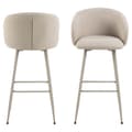 Miniatyrbilde 3 av 7: 2 x Eleanor barstol stoff beige.