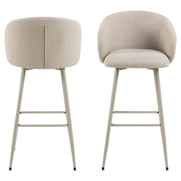 2 x Eleanor barstol stoff beige.