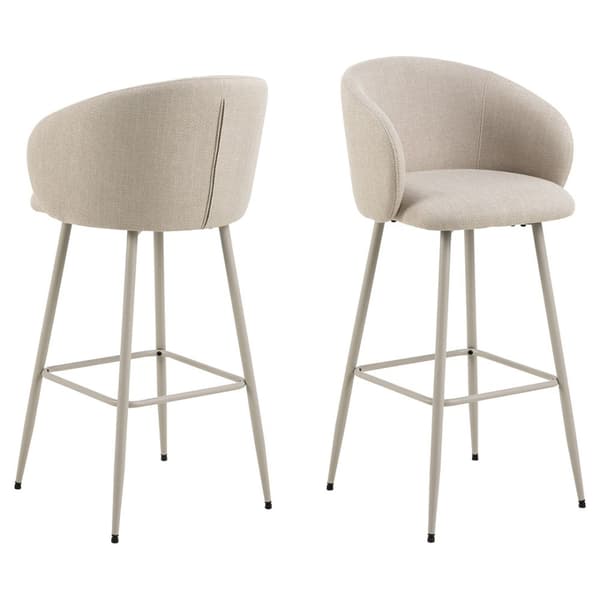 2 x Eleanor barstol stoff beige.
