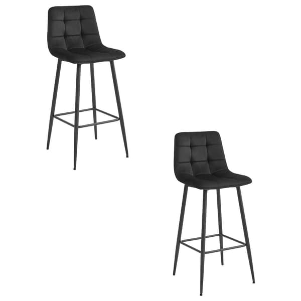 ARCETO pall - svart sammet / svarta ben x 2
