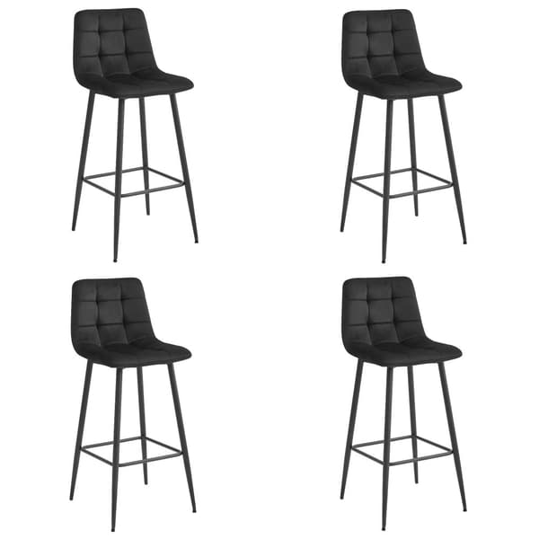 ARCETO pall - svart sammet / svarta ben x 4
