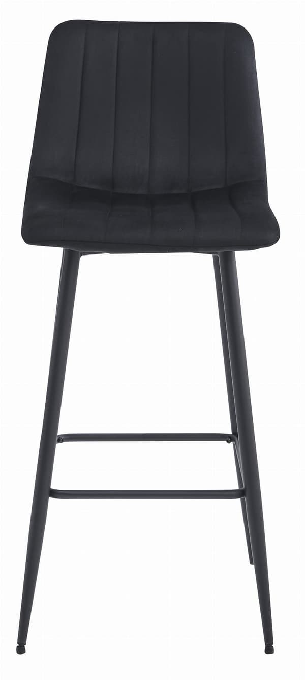 POZZA pall - svart sammet / svarta ben x 2