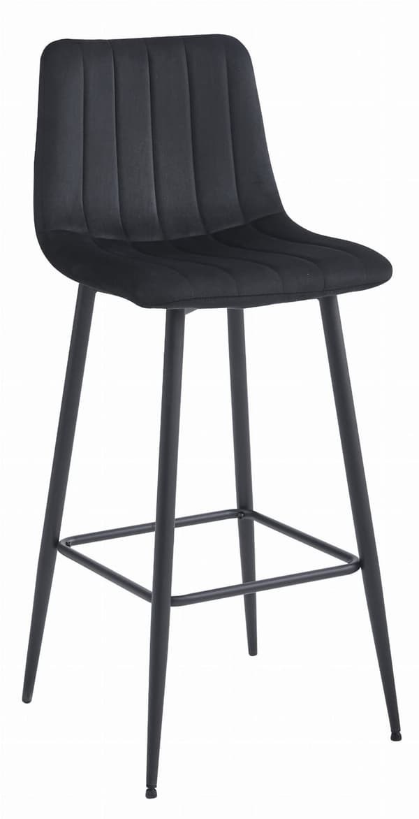 POZZA pall - svart sammet / svarta ben x 2