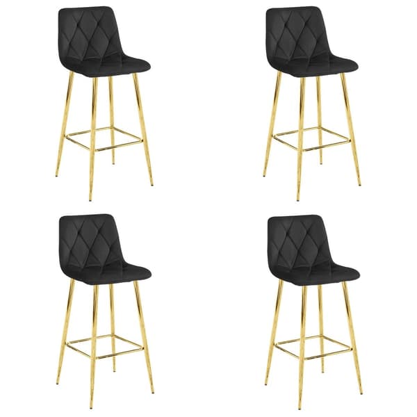 NADO pall - svart sammet / GULD ben x 4