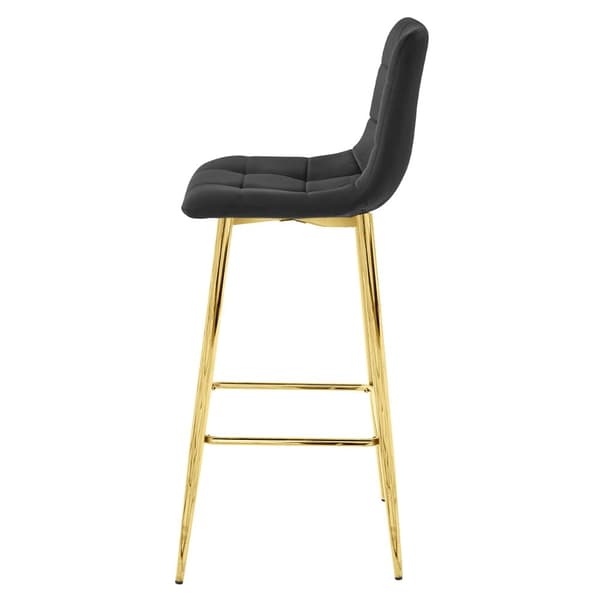 ARCETO pall - svart sammet / GULD ben x 3