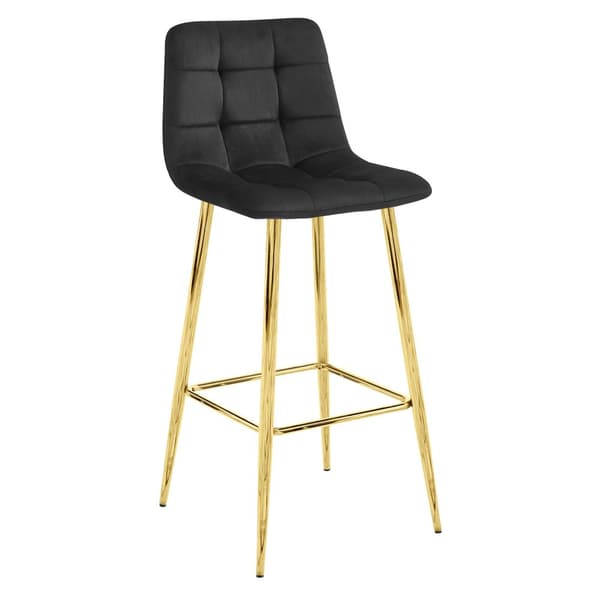 ARCETO pall - svart sammet / GULD ben x 3