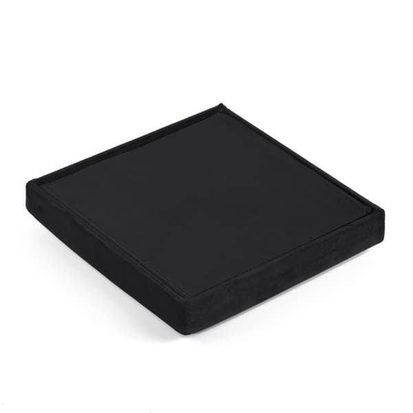 Hopfällbar puff M - 30x30x30cm sammet svart