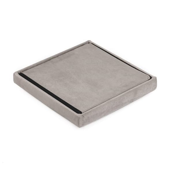 Hopfällbar puff M - 30x30x30cm beige sammet x 16