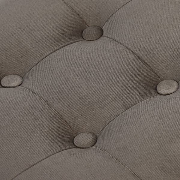 Kokoontaitettava rahi L napeilla - 38x38x38cm sametti ruskea