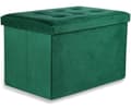 Pikkukuva 2 / 6: Kokoontaitettava rahi XL napeilla - 60x38x38cm samettivihreä x 4