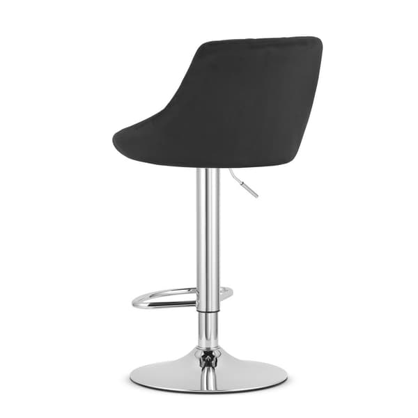 KAST skammel - sort fløjl / forkromet stel x 2
