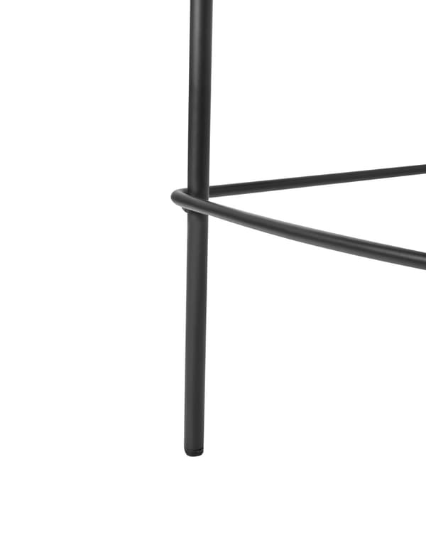 Sett med 2 Barstoler Lys Beige Fløyelspolstring Svart Jernramme Benkehøyde Sete Spisestuemøbler Moderne Design