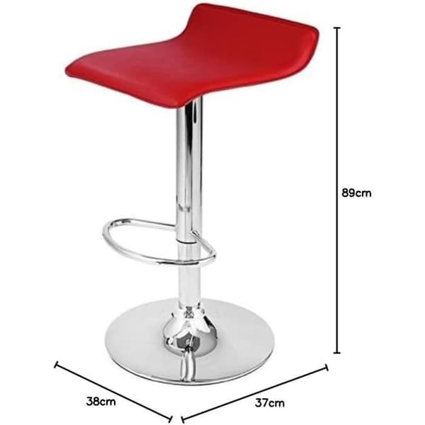 Tabourets DP Grifería 2 x 16012 16001 Pack de 2 med Bas i Krom och Fyrkantig Sits