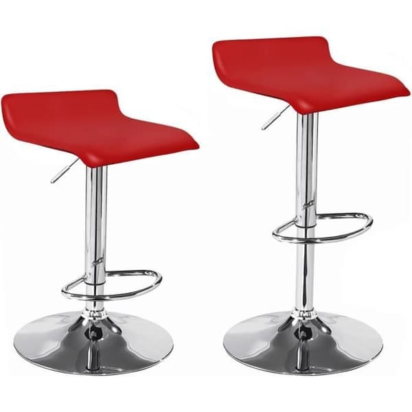 Tabourets DP Grifería 2 x 16012 16001 Pack de 2 med Bas i Krom och Fyrkantig Sits