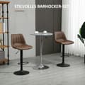 Miniatyrbilde 5 av 10: Høydejusterbare barkrakker i brunt kunstskinn