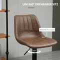 Miniatyrbilde 7 av 10: Høydejusterbare barkrakker i brunt kunstskinn