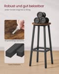 Miniatyrbild 4 av 6: Rootz 2 -stycken Barstolset - Counter Pall - Hållstol - Footstöd ingår - 32 cm x 74 cm - Vintage Brown -Black