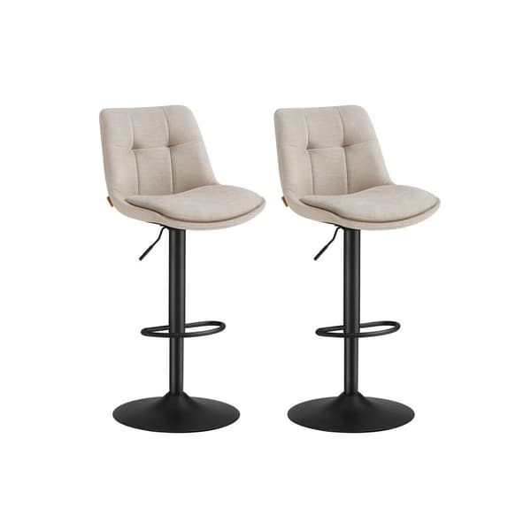 Rootzin korkeus Säädettävät tangon tuolit - laskuri - vanerien istuimet - ergonominen mukavuus - 43x48,5x (93,5-114) cm - kermavalkoinen