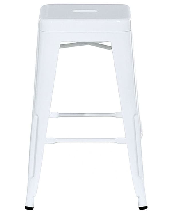 Set med 2 barstolar CABRILLO Metall Vit Lumarko!