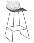Miniatyrbild 3 av 9: Barstolar i metall, set om 2, silver, FREDONIA, Lumarko!