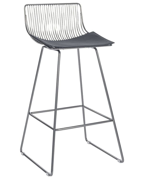 Barstolar i metall, set om 2, silver, FREDONIA, Lumarko!