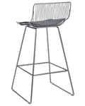 Miniatyrbild 5 av 9: Barstolar i metall, set om 2, silver, FREDONIA, Lumarko!
