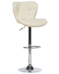 Miniatyrbild 3 av 10: Set med 2 VALETTA barstolar Ecoleather Swivel Ljusbeige Lumarko!