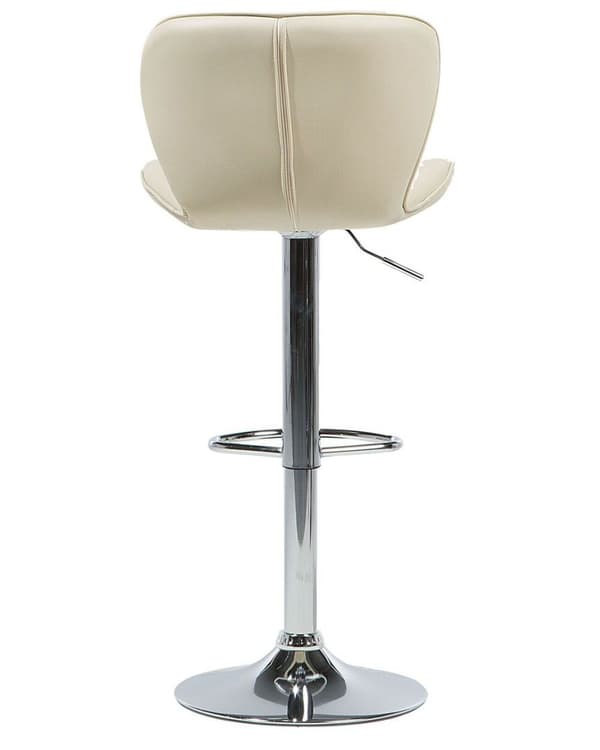 Set med 2 VALETTA barstolar Ecoleather Swivel Ljusbeige Lumarko!