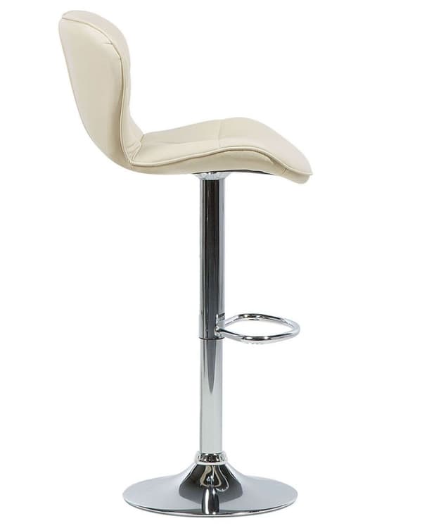 Set med 2 VALETTA barstolar Ecoleather Swivel Ljusbeige Lumarko!