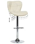 Miniatyrbild 8 av 10: Set med 2 VALETTA barstolar Ecoleather Swivel Ljusbeige Lumarko!