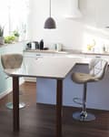 Miniatyrbild 2 av 10: Set med 2 VALETTA barstolar Ecoleather Swivel Ljusbeige Lumarko!