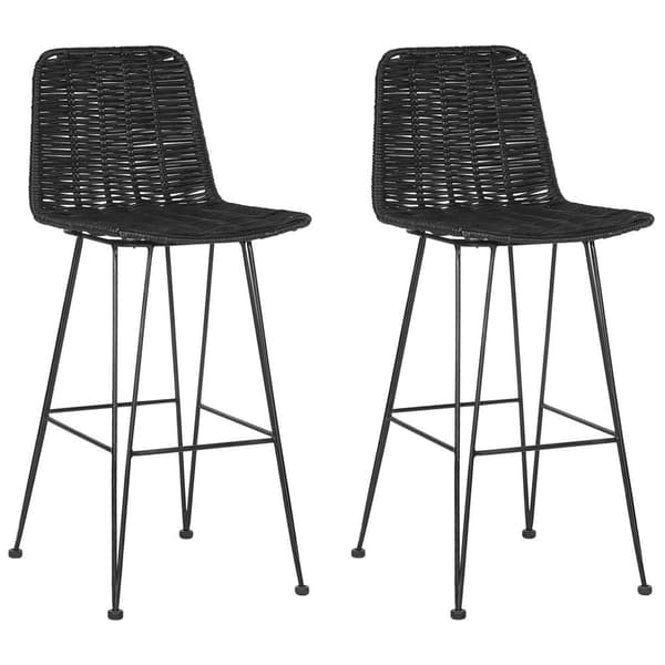 Sæt med 2 CASSITA rattan sorte Lumarko barstole!