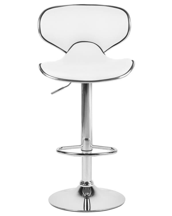 Set med 2 CONWAY barstolar Ecoleather Swivel Vit Lumarko!