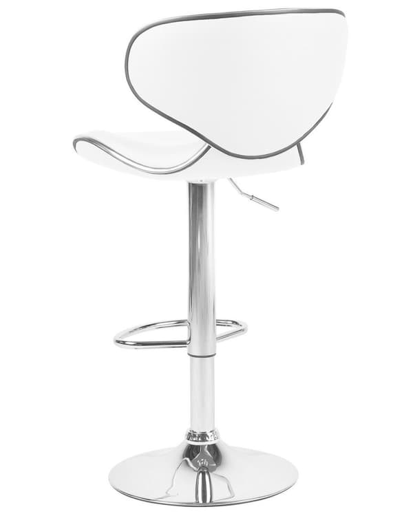 Set med 2 CONWAY barstolar Ecoleather Swivel Vit Lumarko!